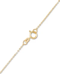 Ridged Textured Heart 18" Pendant Necklace in 14k Gold