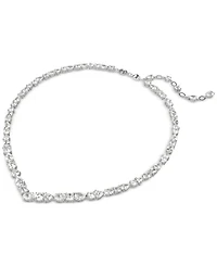 Swarovski Silver-Tone Crystal V-Shape Collar Necklace, 15" + 2-3/4" extender