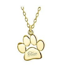 Bling Jewelry Dainty Dog Cat Pet Paw Print Pendant Necklace Animal Sterling Silver
