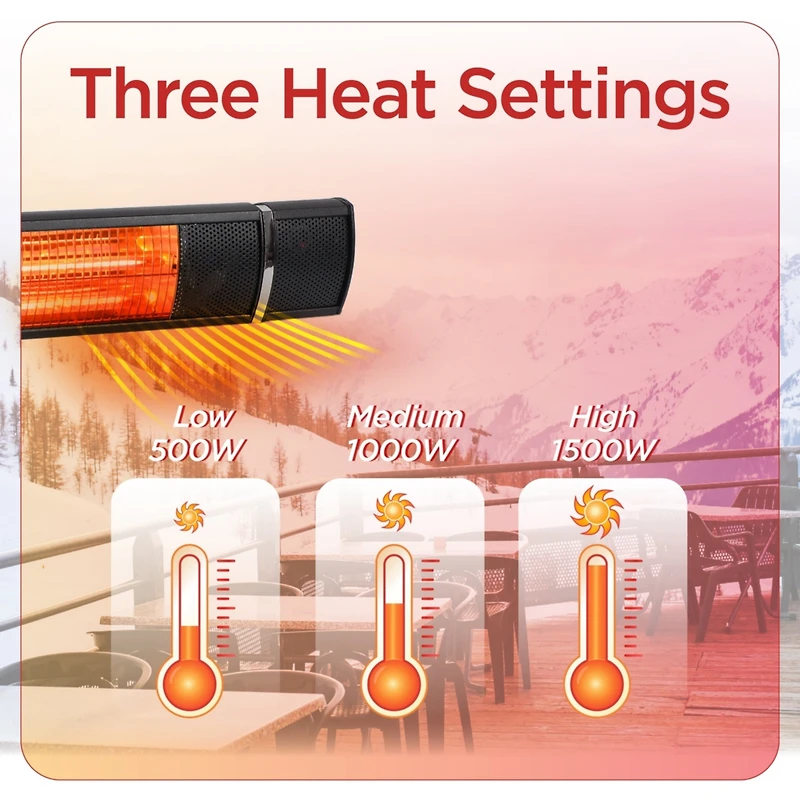 Black and Decker Wall Mounted Patio Heater for Outdoors