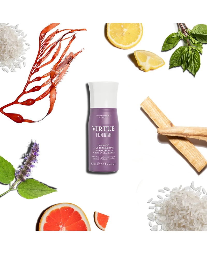 Virtue Flourish Shampoo For Thinning Hair, 2 oz.