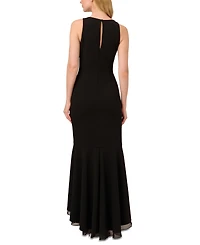 Adrianna Papell Women's Sleeveless Ruffled High-Low Gown