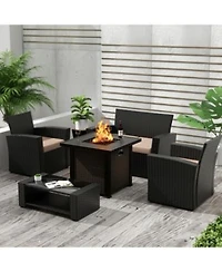 Westintrends Coastal Outdoor Wicker Conversation Sets Collection
