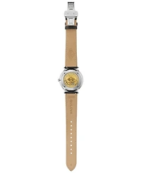 Bulova Men's Classic Frank Sinatra Rat Pack Automatic Black Leather Strap Watch 40mm