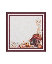 Elrene Autumn Heritage Turkey Engineered Napkins, Set of 4, 17" x 17"