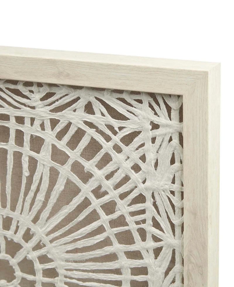 Ink+Ivy Henna 40" x 16" x 1" Framed Medallion Rice Paper Shadow Box Wall Decor