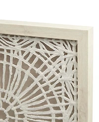 Ink+Ivy Henna 40" x 16" x 1" Framed Medallion Rice Paper Shadow Box Wall Decor