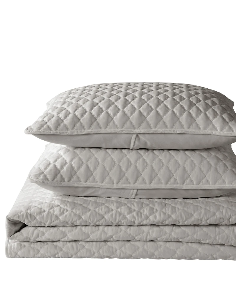 Closeout! Videri Home Diamond Stitched 3 Piece Quilt Set, King