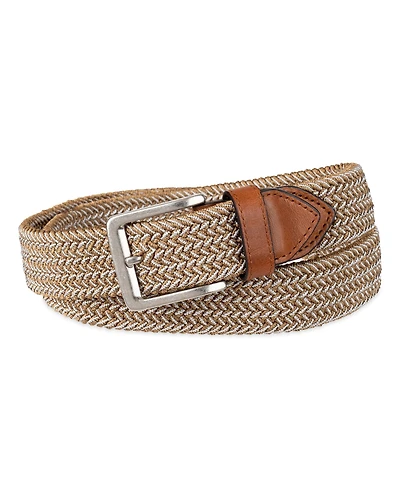 Tommy Bahama Men's Two-Tone Stretch Braided Web Belt