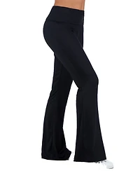 24seven Comfort Apparel Women's Bell Bottom Foldover Waist Sweatpants