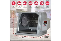 Ronco Digital Rotisserie Oven, Platinum Digital Design, Large Capacity (15lbs) Countertop Oven, Multi-Purpose Basket for Versatile Cooking