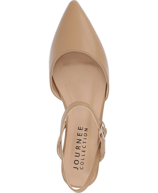 Shop Journee Collection Women's Marlee Strappy Pointed Toe Flats