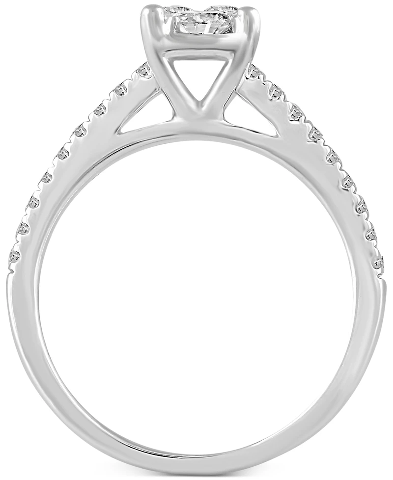 Diamond Pear-Shaped Cluster Engagement Ring (3/4 ct. t.w.) in 14k White Gold