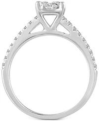 Diamond Pear-Shaped Cluster Engagement Ring (3/4 ct. t.w.) in 14k White Gold