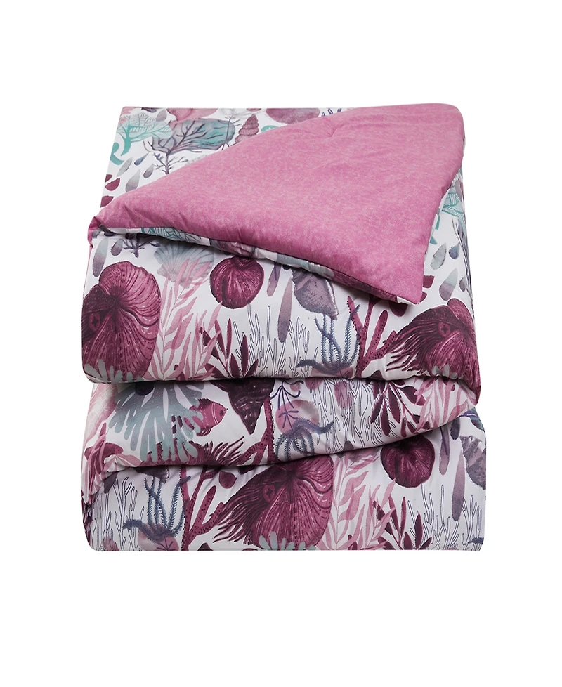 Vcny Home Ivory Coast Disperse Print Reversible 3 Piece Quilt Set, Full/Queen