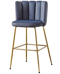 Best Master Furniture Elegante 41" Velvet Bar Stools, Set of 2