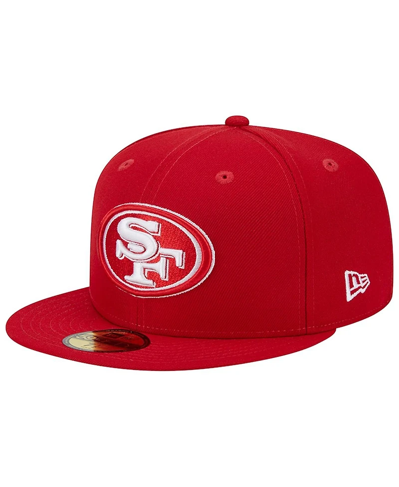 Men's New Era Scarlet San Francisco 49ers Super Bowl Xxix Main Patch 59FIFTY Fitted Hat