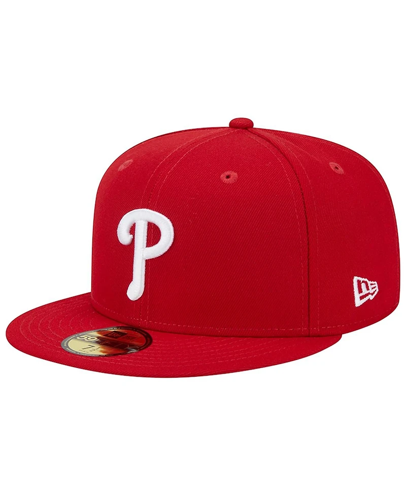 Men's New Era Red Philadelphia Phillies 1980 World Series Team Color 59FIFTY Fitted Hat
