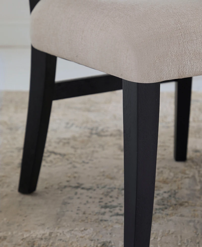 Abbyson Living Avery 38.1" 2 Piece Wood-Back Upholstered Counter Stools