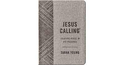 Jesus Calling, Textured Gray Leathersoft, with Full Scriptures- Enjoying Peace in His Presence (a 365-Day Devotional) by Sarah Young
