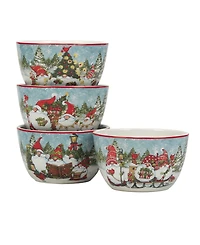 Certified International Christmas Gnomes 16 piece Dinnerware Set, Service for 4