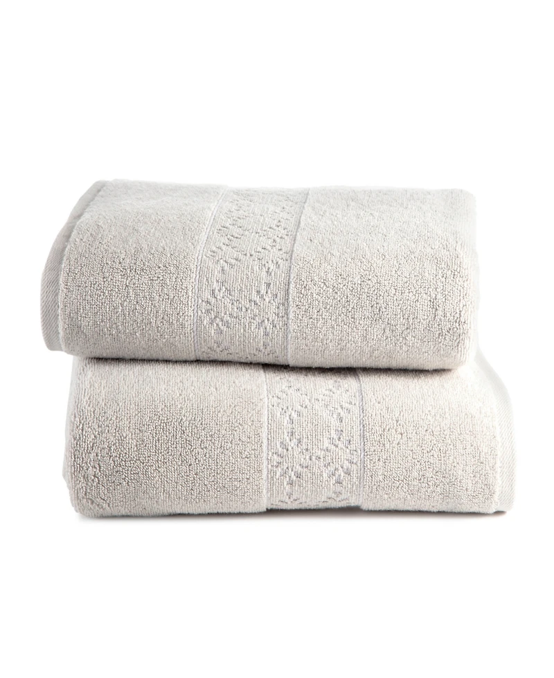 Clean Design Home x Martex Allergen-Resistant Savoy 2 Pack Bath Towel Set