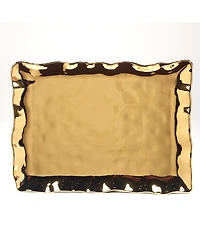 Certified International Gold-Silver Tone Coast Rectangular Platter