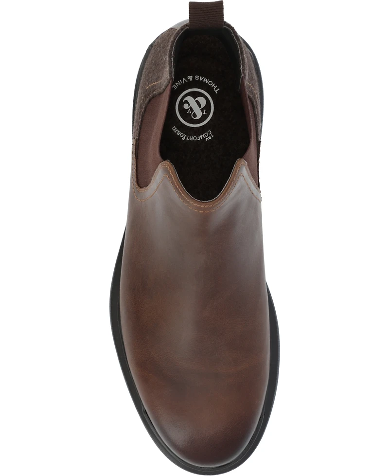 Thomas & Vine Men's Tilton Water Resistant Tru Comfort Foam Plain Toe Chelsea Boots