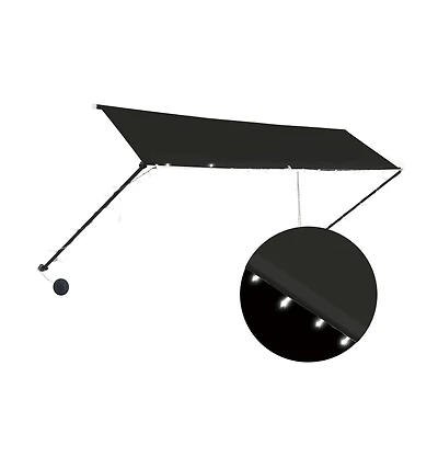 Retractable Awning with Led 157.5"x59.1" Anthracite
