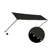 Retractable Awning with Led 157.5"x59.1" Anthracite