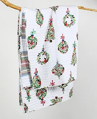 Levtex Merry Globes Reversible Quilted Throw, 50" x 60"