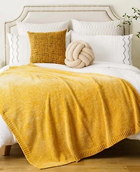 Battilo Lifestyle Solid Woven Micro Chenille Throw, 51" x 67"