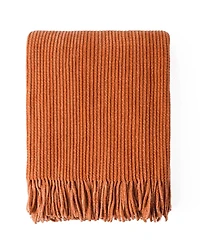 Battilo Classic Textured Ribbed Knit Throw, 50" x 60"