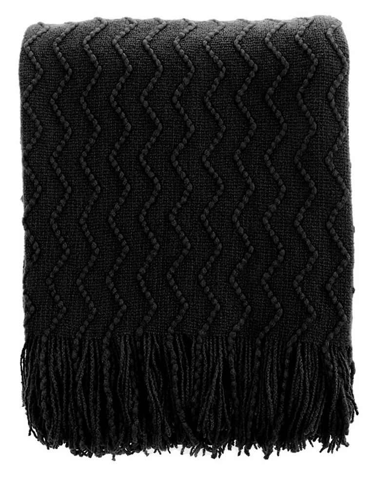 Battilo Wave-Link Texture Lightweight Throw, 50" x 60"