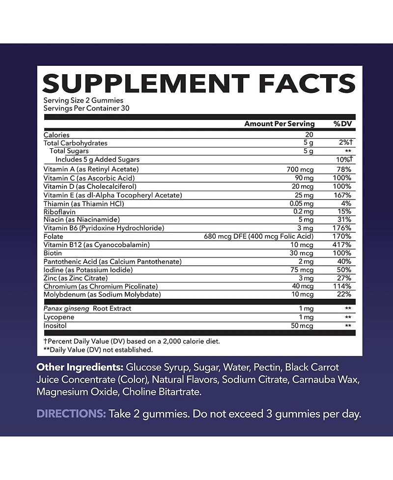 Multivitamin Gummies, Natural Fruit Flavor, Havasu Nutrition, 60ct