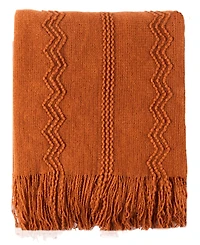 Battilo Texture Triple Zig-Zag Lightweight Throw, 50" x 60"
