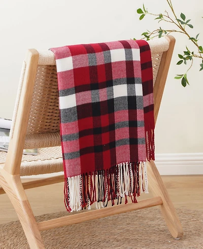 Battilo Lifestyle Plaid Acrylic Throw, 50" x 60"