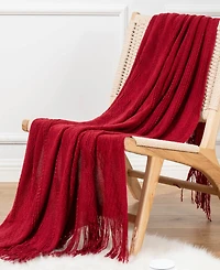 Battilo Multi Chevron Texture Lightweight Throw, 50" x 60"