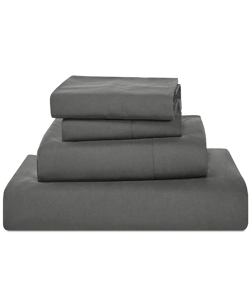 Sunham Microfiber Easy Care Solid -Pc. Sheet Set