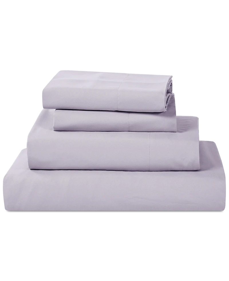 Sunham Microfiber Easy Care Solid 4-Pc. Sheet Set, California King