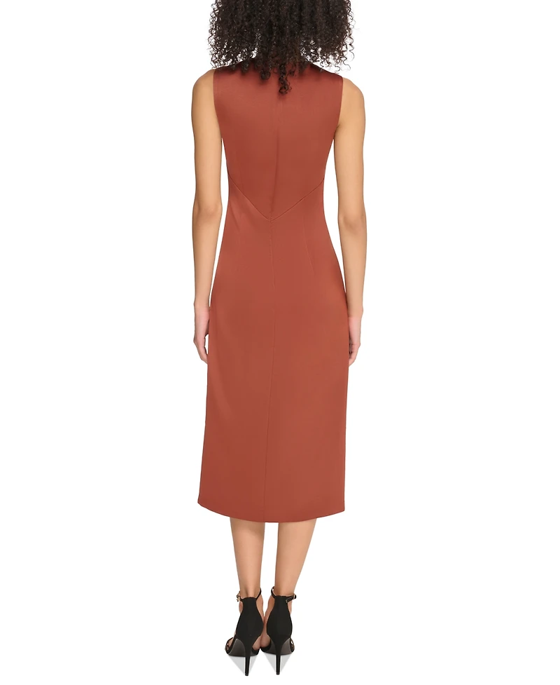 Vince Camuto Women's Satin Tuck-Waist Midi Dress