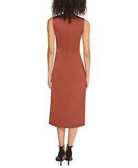 Vince Camuto Women's Satin Tuck-Waist Midi Dress