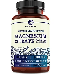Magnesium Complex Capsules, Magnesium Oxide, Magnesium Citrate, Nobi Nutrition, 120ct