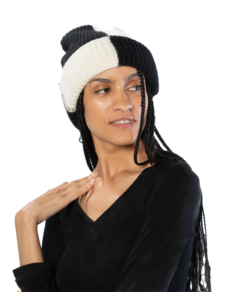 Marcus Adler Color Block Cuff Beanie
