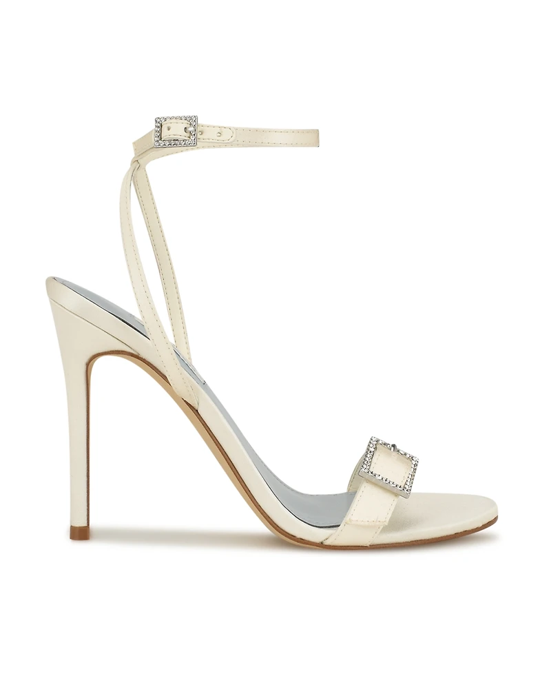 Nine West Women's Moras Bridal Embellished Strappy Stiletto Sandals