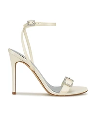 Nine West Women's Moras Bridal Embellished Strappy Stiletto Sandals