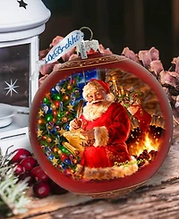 Designocracy Wish List Santa Large Holiday Glass Collectible Ornaments D. Gelsinger