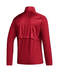 Men's adidas Red Louisville Cardinals Sideline Aeroready Raglan Sleeve Quarter-Zip Jacket