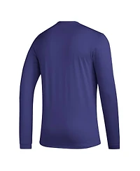 Men's adidas Purple Washington Huskies Mighty Mascot Pregame Long Sleeve T-shirt
