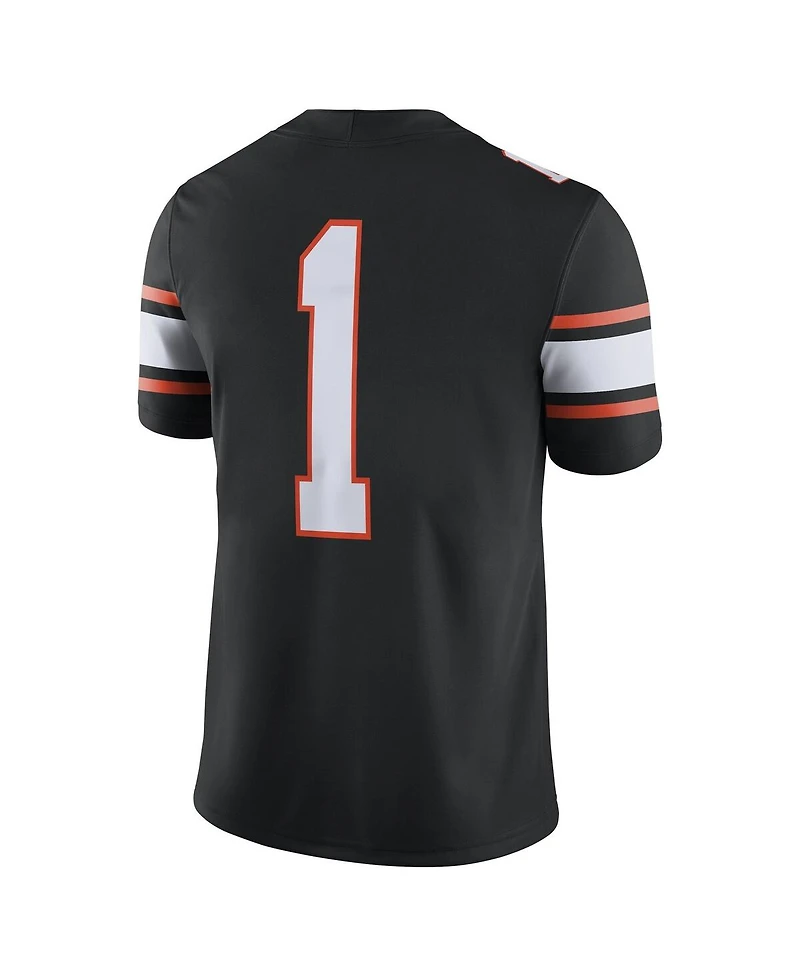 Men's Nike #1 Black Oklahoma State Cowboys Game Jersey